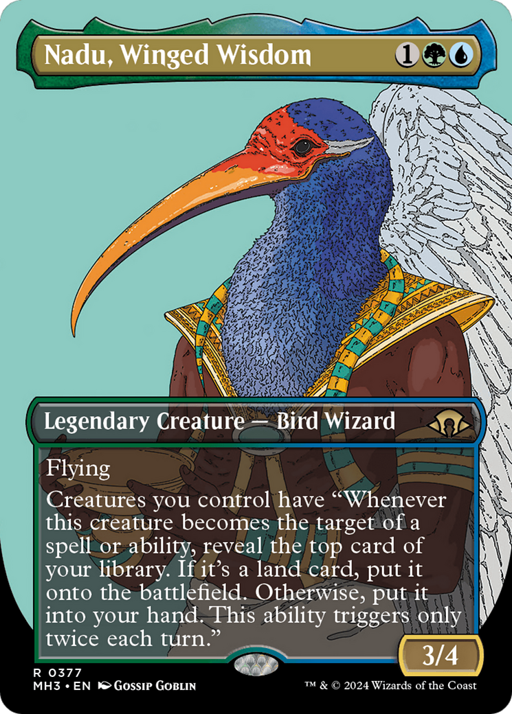 Nadu, Winged Wisdom (Borderless) [Modern Horizons 3] | Gam3 Escape