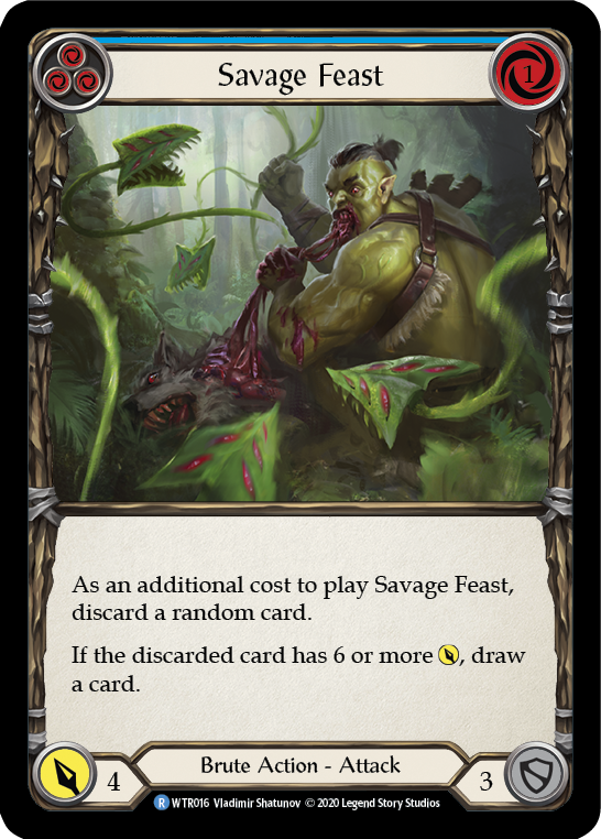 Savage Feast (Blue) [U-WTR016] (Welcome to Rathe Unlimited)  Unlimited Normal | Gam3 Escape