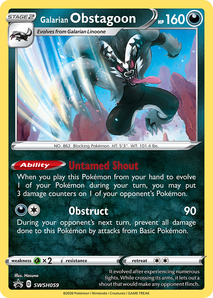 Galarian Obstagoon (SWSH059) [Sword & Shield: Black Star Promos] | Gam3 Escape