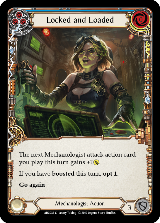 Locked and Loaded (Blue) [ARC034-C] (Arcane Rising)  1st Edition Rainbow Foil | Gam3 Escape