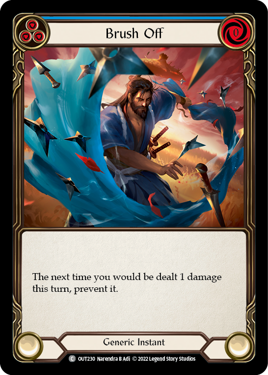 Brush Off (Blue) [OUT230] (Outsiders)  Rainbow Foil | Gam3 Escape