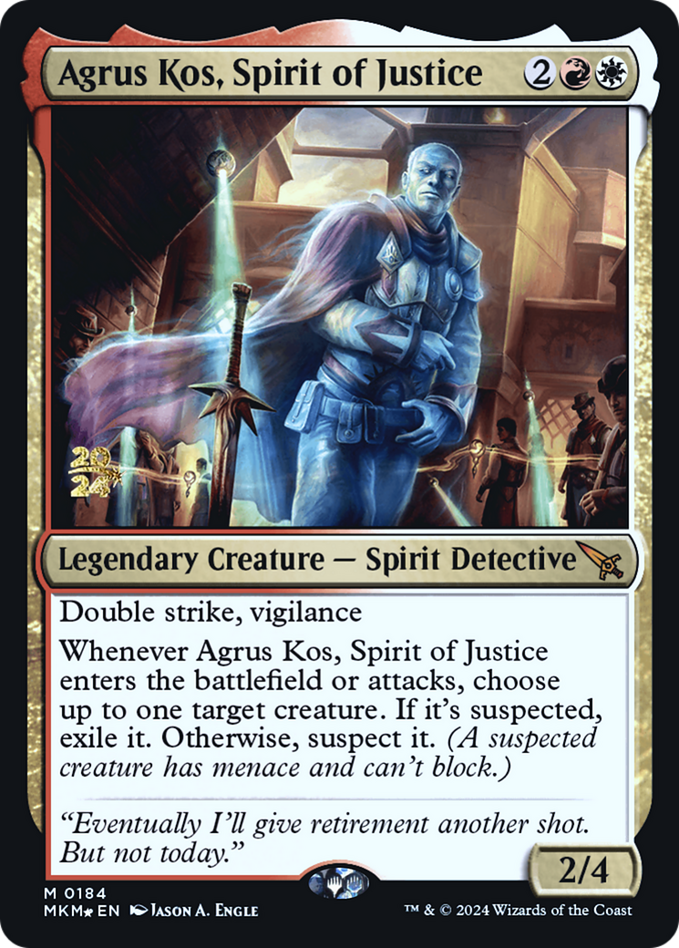 Agrus Kos, Spirit of Justice [Murders at Karlov Manor Prerelease Promos] | Gam3 Escape