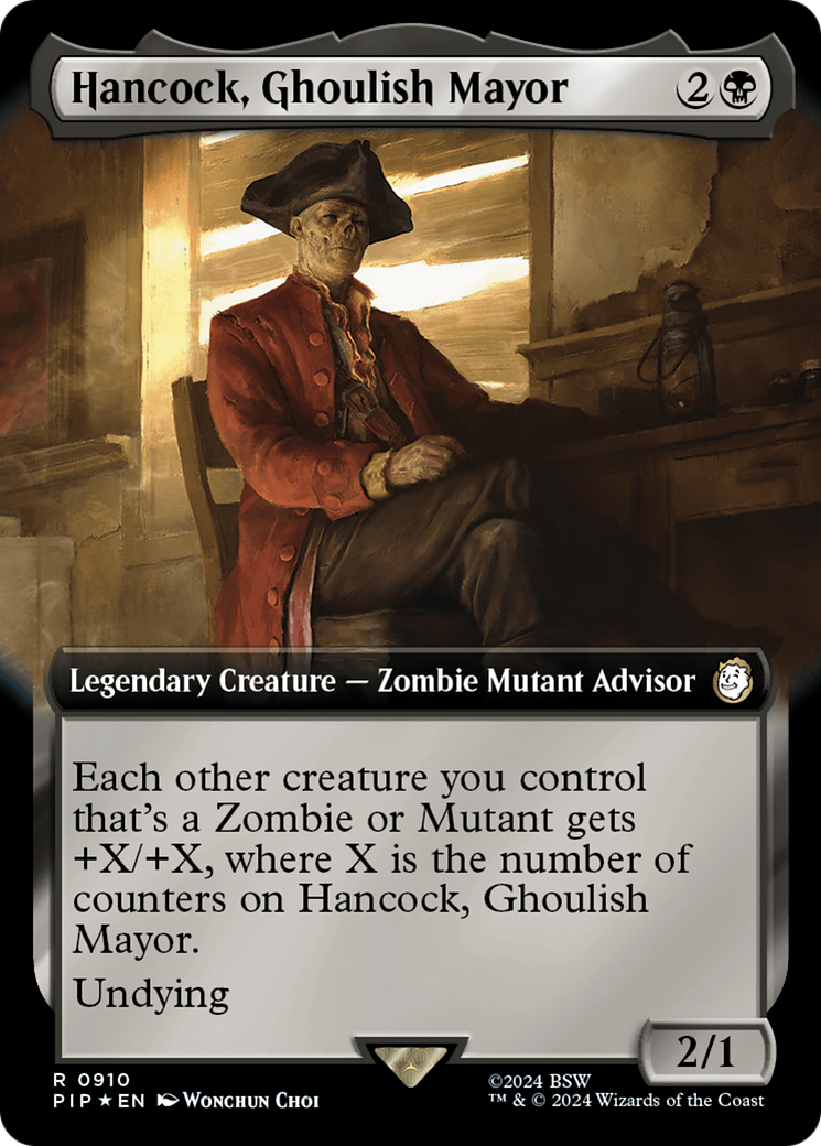 Hancock, Ghoulish Mayor (Extended Art) (Surge Foil) [Fallout] | Gam3 Escape