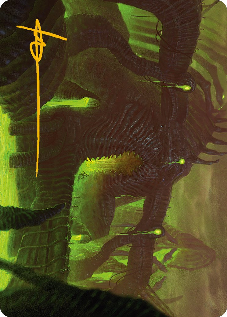 The Dross Pits Art Card (Gold-Stamped Signature) [Phyrexia: All Will Be One Art Series] | Gam3 Escape