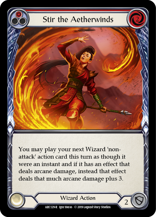 Stir the Aetherwinds (Red) [ARC129-R] (Arcane Rising)  1st Edition Normal | Gam3 Escape