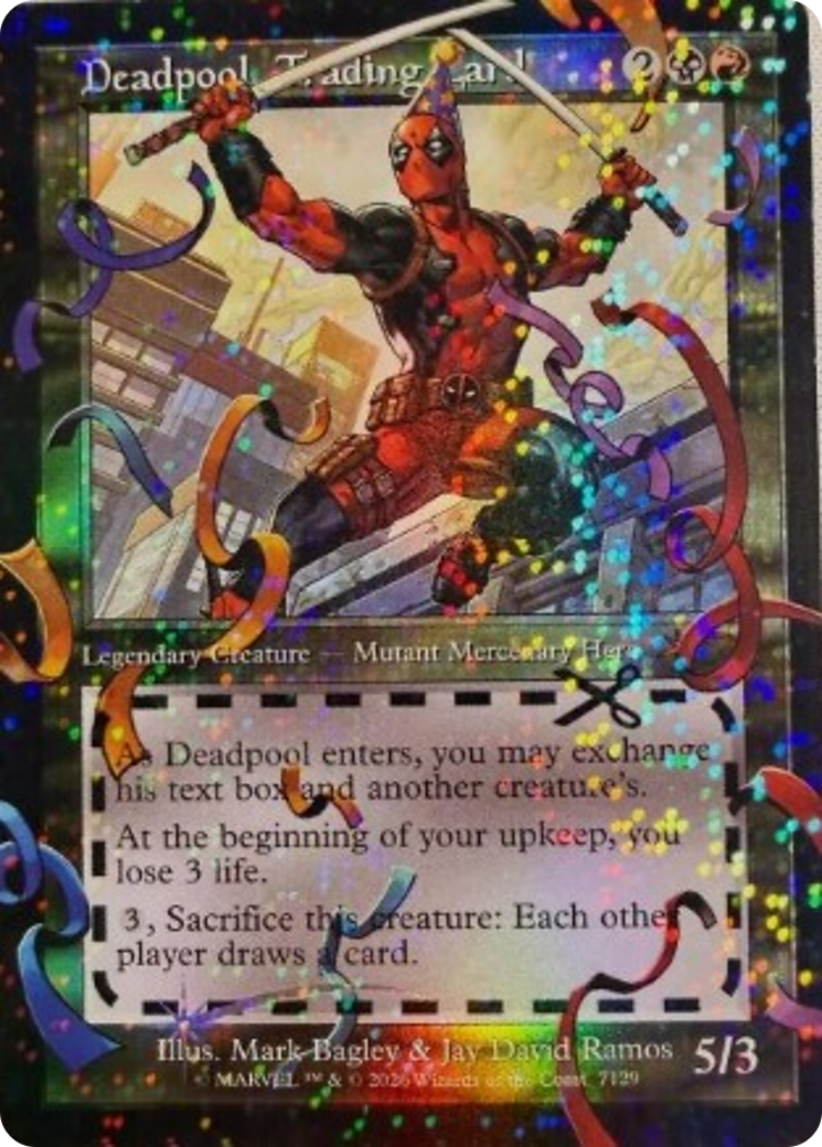 Deadpool, Trading Card (7129) (Pool Party Foil) [Secret Lair Drop Series] | Gam3 Escape