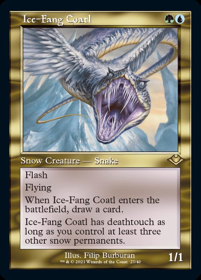 Ice-Fang Coatl (Retro Foil Etched) [Modern Horizons] | Gam3 Escape