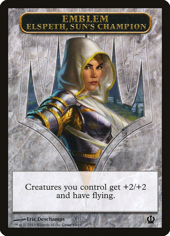 Elspeth, Sun's Champion Emblem [Theros Tokens] | Gam3 Escape
