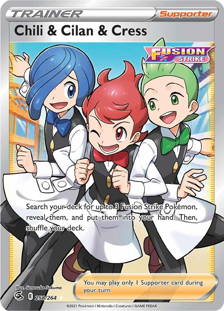 Chili & Cilan & Cress (258/264) [Sword & Shield: Fusion Strike] | Gam3 Escape