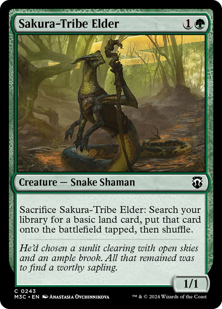 Sakura-Tribe Elder (Ripple Foil) [Modern Horizons 3 Commander] | Gam3 Escape