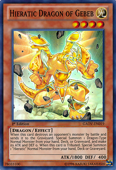 Hieratic Dragon of Gebeb [GAOV-EN019] Super Rare | Gam3 Escape