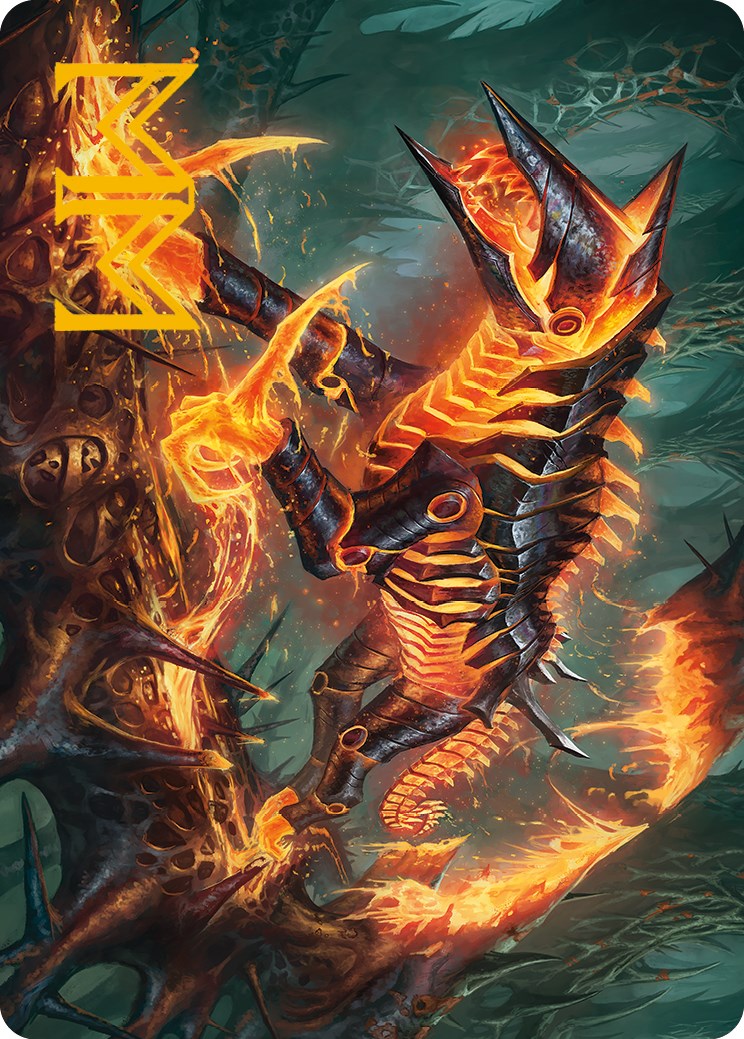Kuldotha Cackler Art Card (Gold-Stamped Signature) [Phyrexia: All Will Be One Art Series] | Gam3 Escape