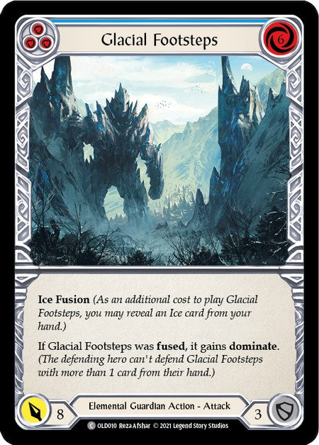 Glacial Footsteps (Blue) [OLD010] (Tales of Aria Oldhim Blitz Deck)  1st Edition Normal | Gam3 Escape