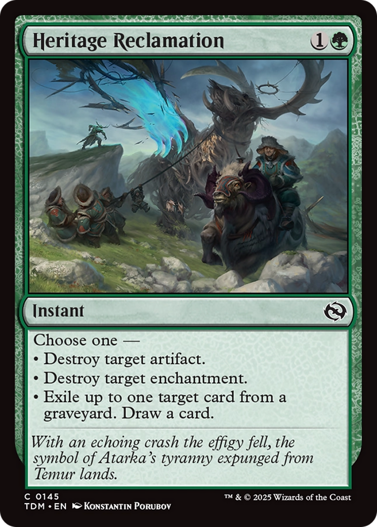 Heritage Reclamation [Tarkir: Dragonstorm] | Gam3 Escape