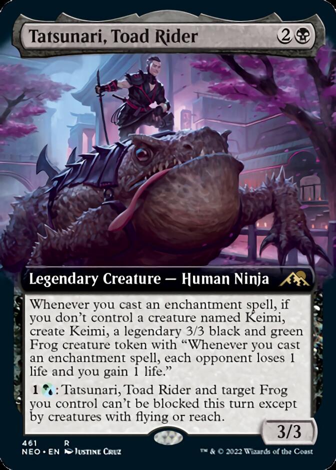 Tatsunari, Toad Rider (Extended Art) [Kamigawa: Neon Dynasty] | Gam3 Escape