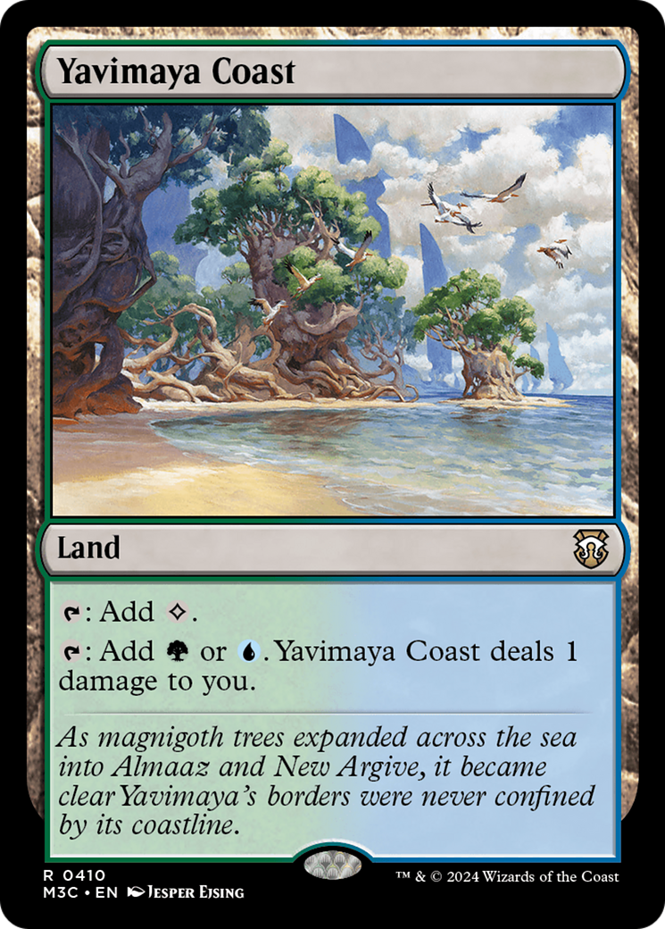 Yavimaya Coast (Ripple Foil) [Modern Horizons 3 Commander] | Gam3 Escape