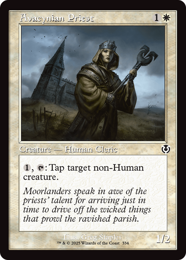 Avacynian Priest (Retro Frame) [Innistrad Remastered] | Gam3 Escape