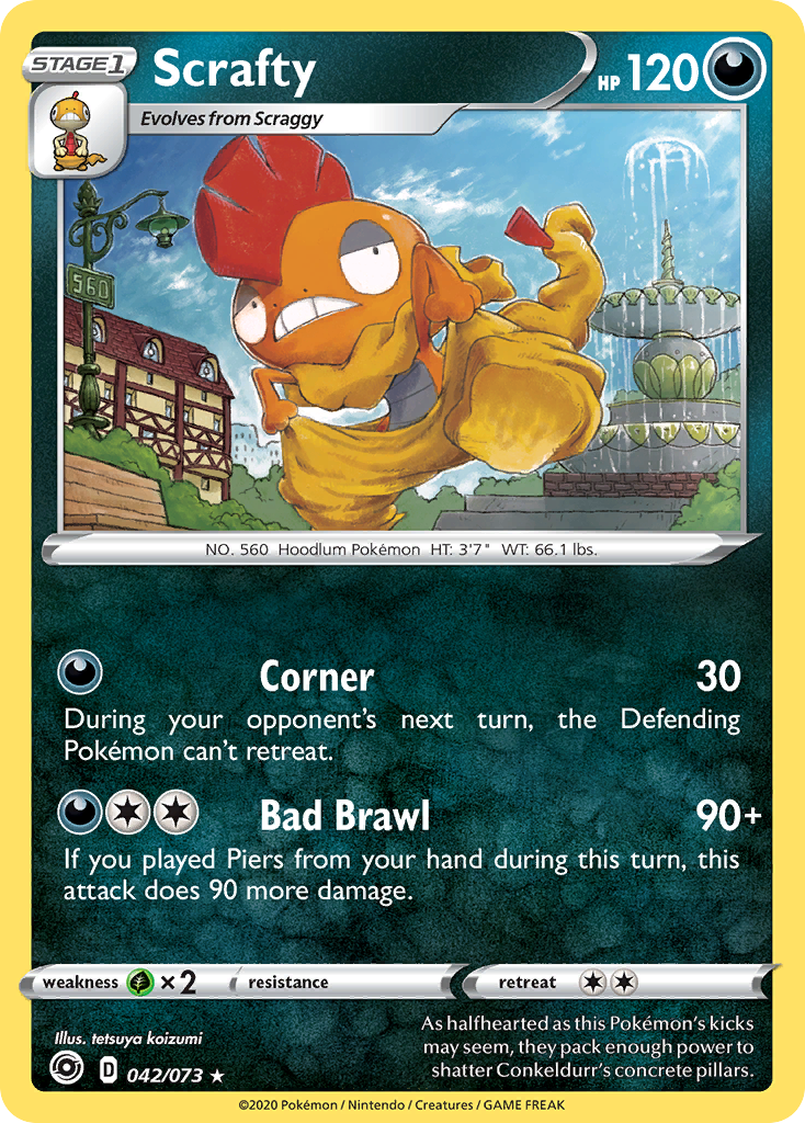 Scrafty (042/073) [Sword & Shield: Champion's Path] | Gam3 Escape