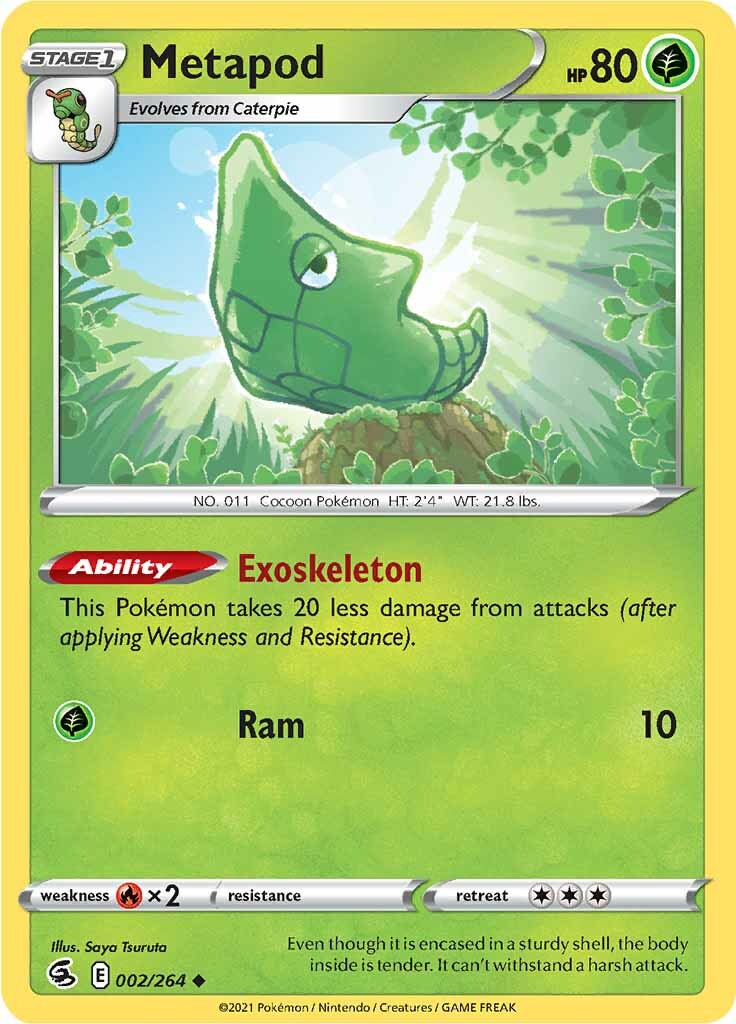 Metapod (002/264) [Sword & Shield: Fusion Strike] | Gam3 Escape