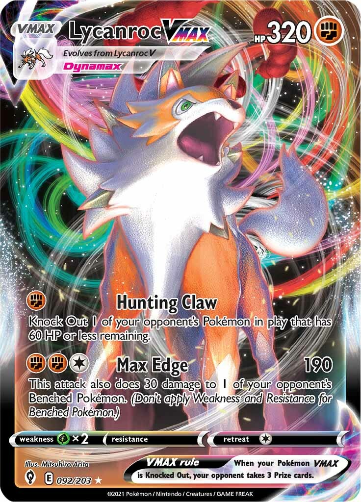 Lycanroc VMAX (092/203) [Sword & Shield: Evolving Skies] | Gam3 Escape