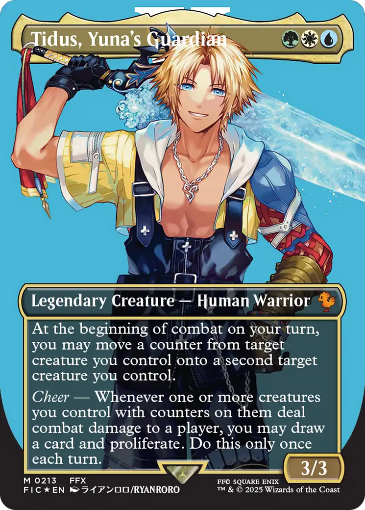 Tidus, Yuna's Guardian (Borderless) (Surge Foil) [FINAL FANTASY Commander] | Gam3 Escape