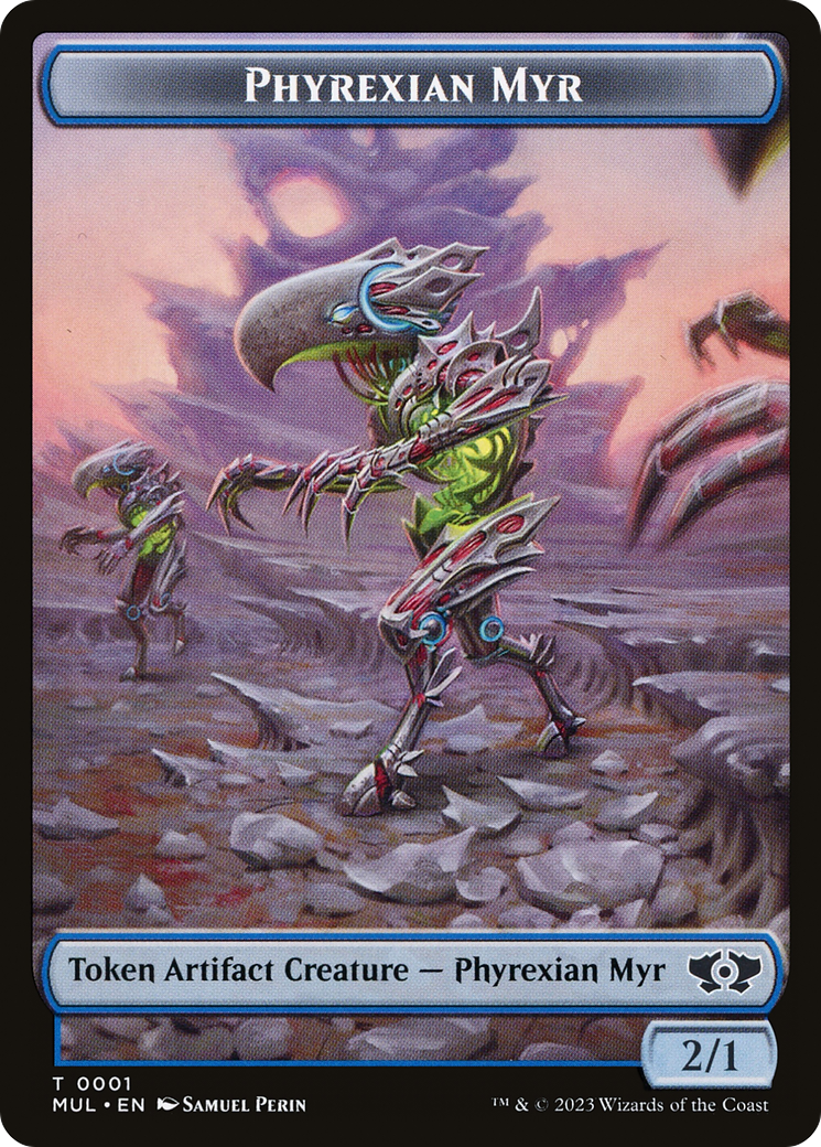 Phyrexian Myr // Dinosaur Double-Sided Token [March of the Machine Tokens] | Gam3 Escape