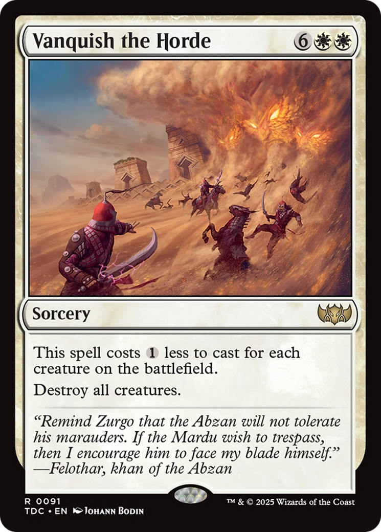Vanquish the Horde [Tarkir: Dragonstorm Commander] | Gam3 Escape