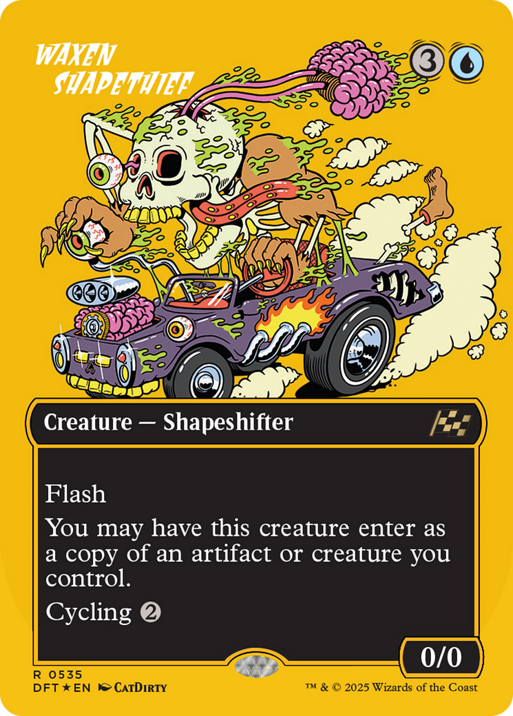 Waxen Shapethief (Borderless) (First-Place Foil) [Aetherdrift] | Gam3 Escape