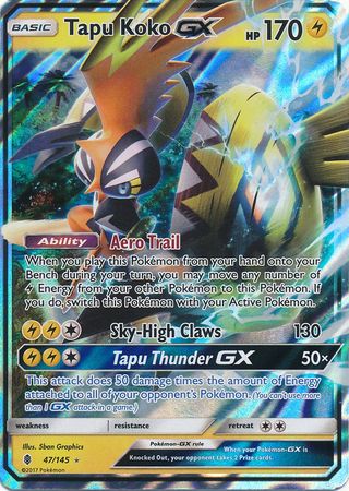 Tapu Koko GX (47/145) (Jumbo Card) [Sun & Moon: Guardians Rising] | Gam3 Escape