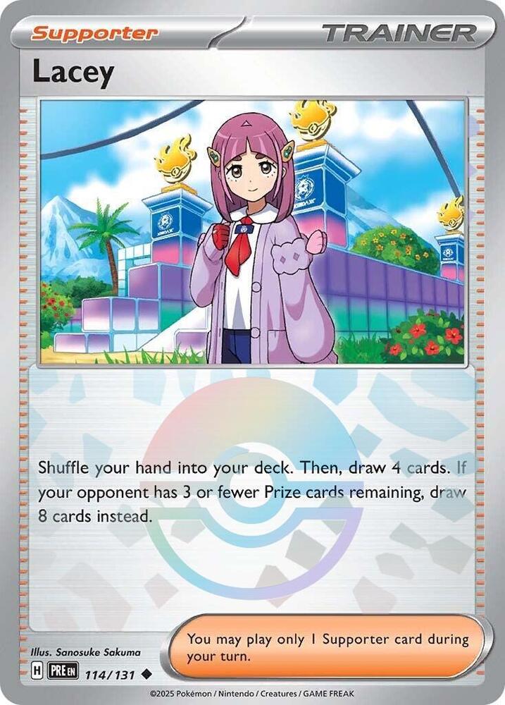 Lacey (114/131) (Poke Ball Pattern) [Scarlet & Violet: Prismatic Evolutions] | Gam3 Escape
