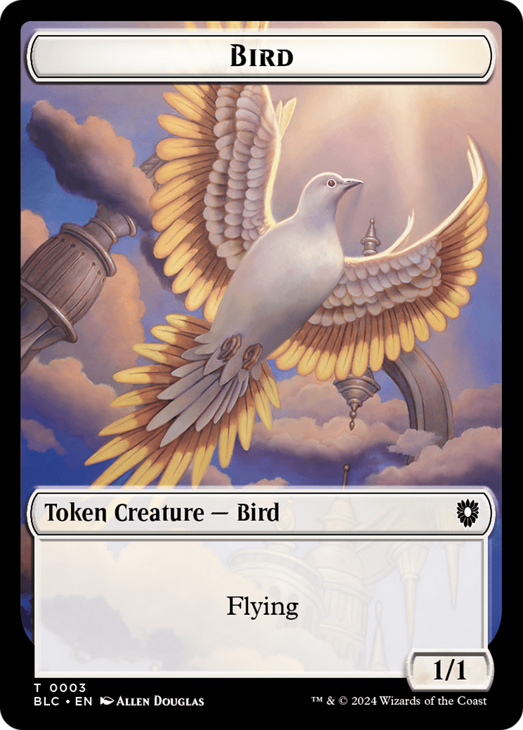 Storm Crow // Bird (003) Double-Sided Token [Bloomburrow Commander Tokens] | Gam3 Escape