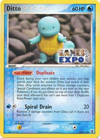 Ditto (64/113) (Games Expo Exclusive) [EX: Delta Species] | Gam3 Escape