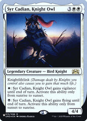 Syr Cadian, Knight Owl (Unfinity Foil Edition) [The List] | Gam3 Escape