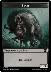 Beast (0010) (Ripple Foil) // Shapeshifter (0008) Double-Sided Token [Modern Horizons 3 Commander Tokens] | Gam3 Escape