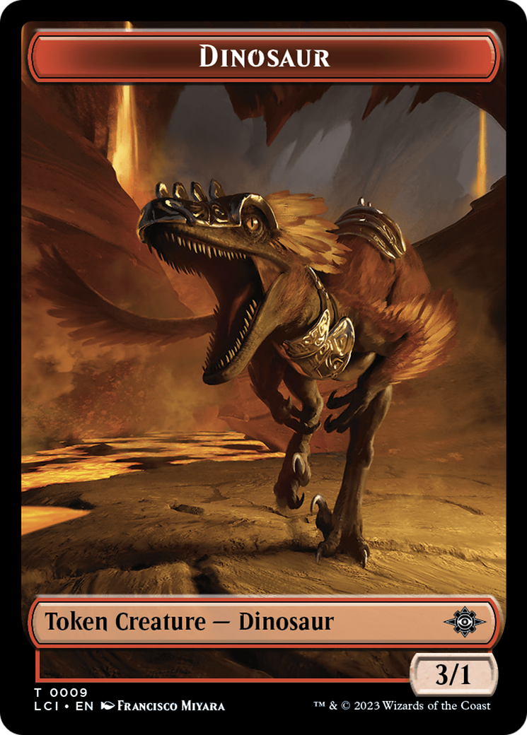 Gnome // Dinosaur (0009) Double-Sided Token [The Lost Caverns of Ixalan Tokens] | Gam3 Escape