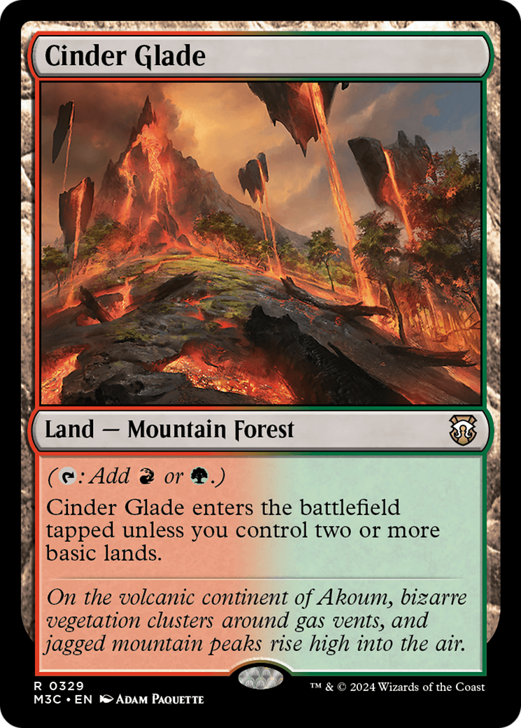 Cinder Glade (Ripple Foil) [Modern Horizons 3 Commander] | Gam3 Escape