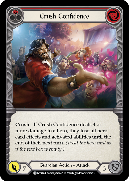 Crush Confidence (Red) [U-WTR063] (Welcome to Rathe Unlimited)  Unlimited Rainbow Foil | Gam3 Escape