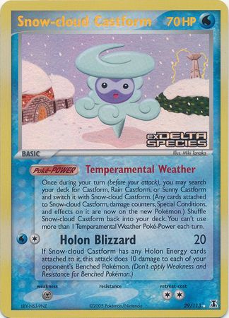 Snow-cloud Castform (29/113) (Stamped) [EX: Delta Species] | Gam3 Escape