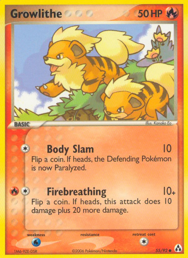 Growlithe (55/92) [EX: Legend Maker] | Gam3 Escape