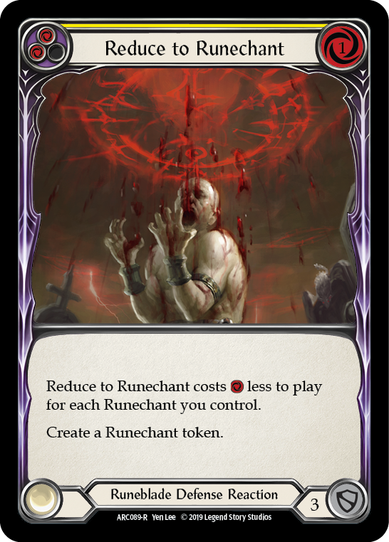 Reduce to Runechant (Yellow) [ARC089-R] (Arcane Rising)  1st Edition Rainbow Foil | Gam3 Escape