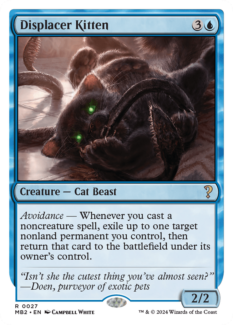 Displacer Kitten (White Border) [Mystery Booster 2] | Gam3 Escape