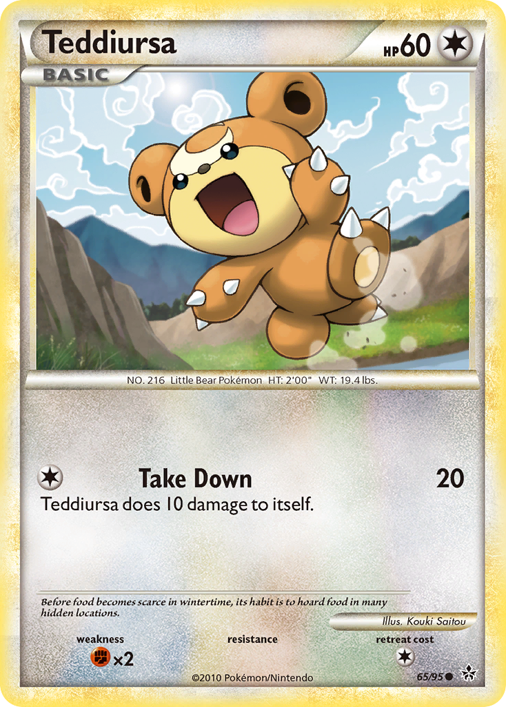 Teddiursa (65/95) [HeartGold & SoulSilver: Unleashed] | Gam3 Escape