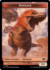 Treasure // Dinosaur Double-Sided Token [Outlaws of Thunder Junction Tokens] | Gam3 Escape