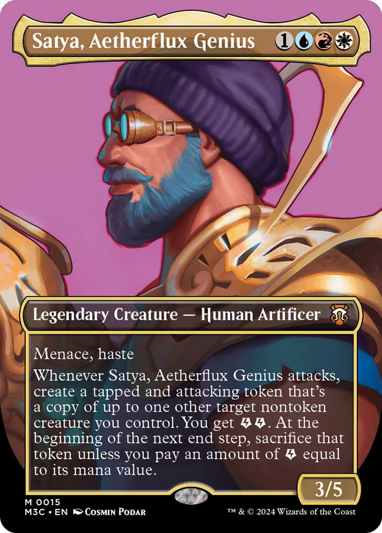Satya, Aetherflux Genius (Borderless) [Modern Horizons 3 Commander] | Gam3 Escape