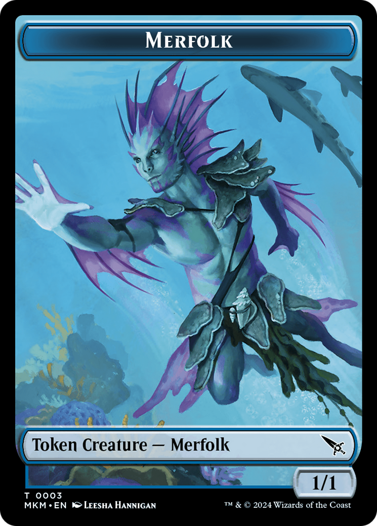 Thopter (0020) // Merfolk Double-Sided Token [Murders at Karlov Manor Tokens] | Gam3 Escape