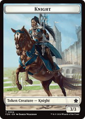 Human // Knight Double-Sided Token [Foundations Tokens] | Gam3 Escape