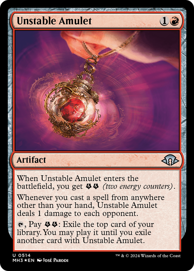 Unstable Amulet (Ripple Foil) [Modern Horizons 3] | Gam3 Escape