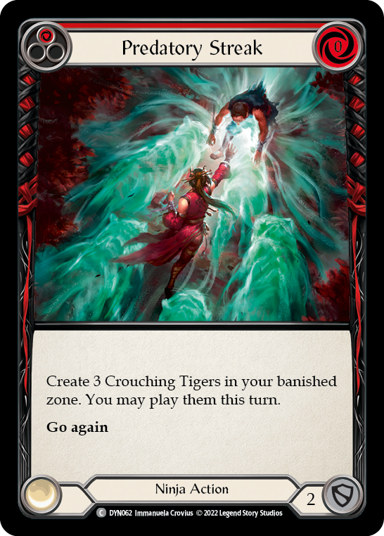 Predatory Streak (Red) [DYN062] (Dynasty)  Rainbow Foil | Gam3 Escape