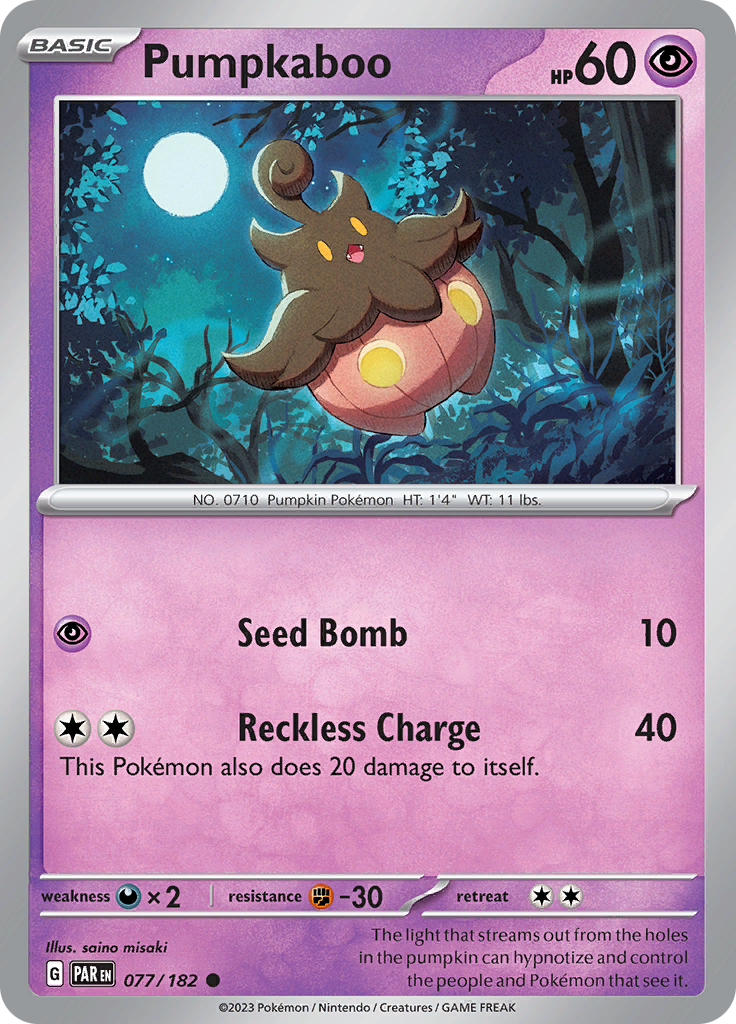 Pumpkaboo (077/182) [Scarlet & Violet: Paradox Rift] | Gam3 Escape