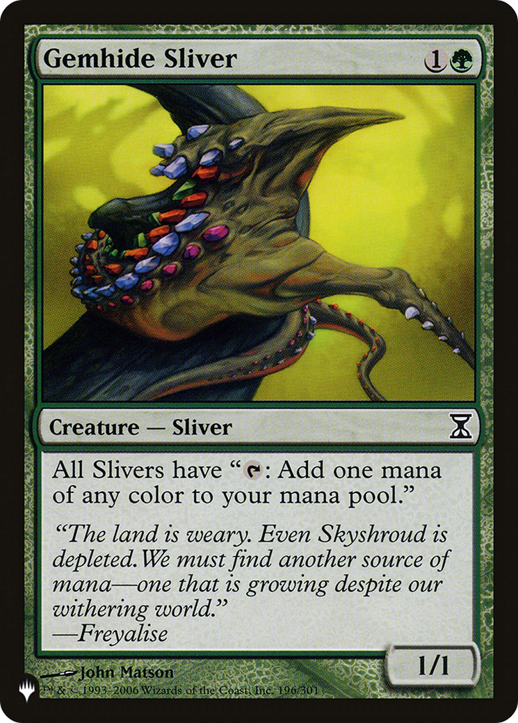 Gemhide Sliver [The List Reprints] | Gam3 Escape